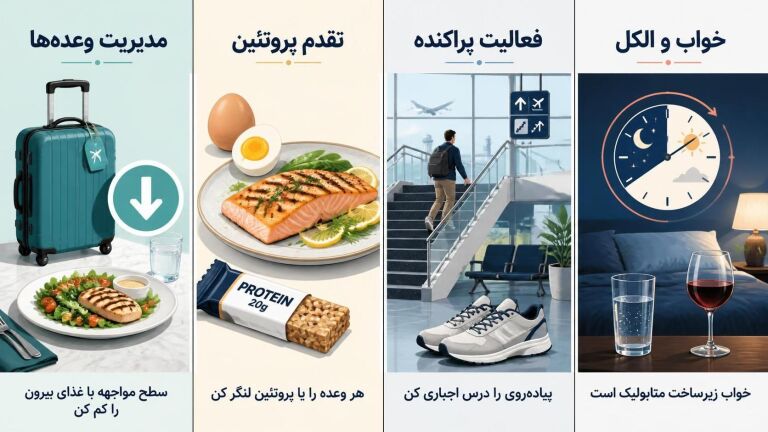چطور در سفر کاری وزنت را حفظ کنی